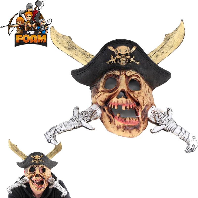 Pirate Treasure Skull Crossed Swords Hat Mask For Cosplay Halloween Masquerade - Tophatter's Army Products & Self Defense Collectible Weapons - Tophatter Daily Deals